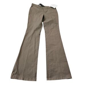 PT Torino PT01 Pants Womens 6 Long Brown Beth‎ Flared Khaki Mid Rise (42) NWT